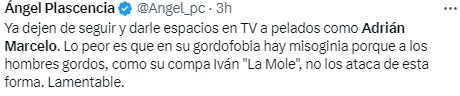 Usuarios mutean a Adrián Marcelo y Karla Panini por su gordofobia.