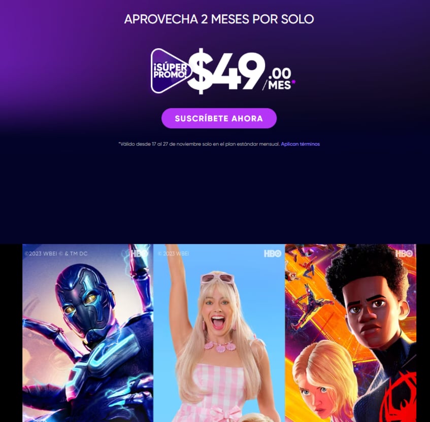 HBO Max descuento plan mensual