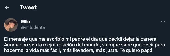 Deja la universidad y su papá le dedica un conmovedor mensaje de aliento