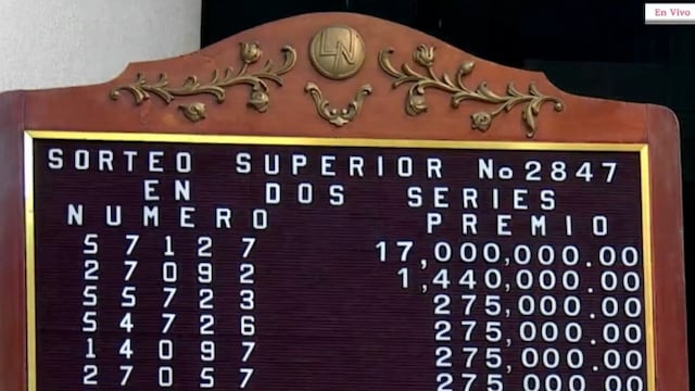 Resultados Sorteo Superior 2847 de Lotería Nacional: Ganadores de hoy 6 de junio