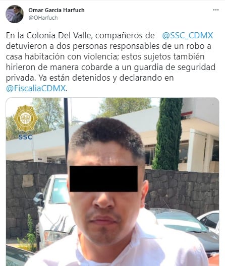 Detenido por balacera en la Del Valle