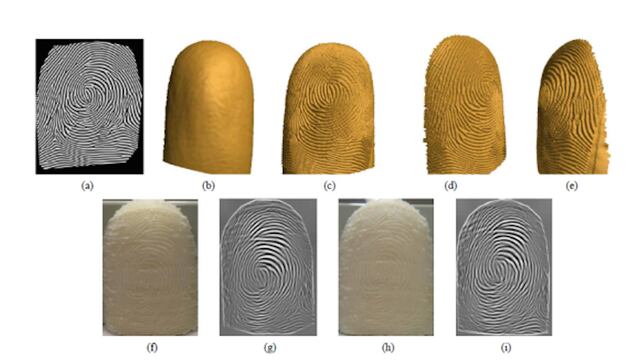 Ejemplo de impresión de huella dactilar.