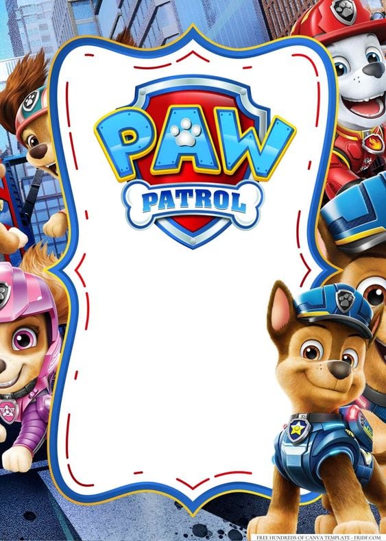 Tarjetas de Paw Patrol de cumpleaños