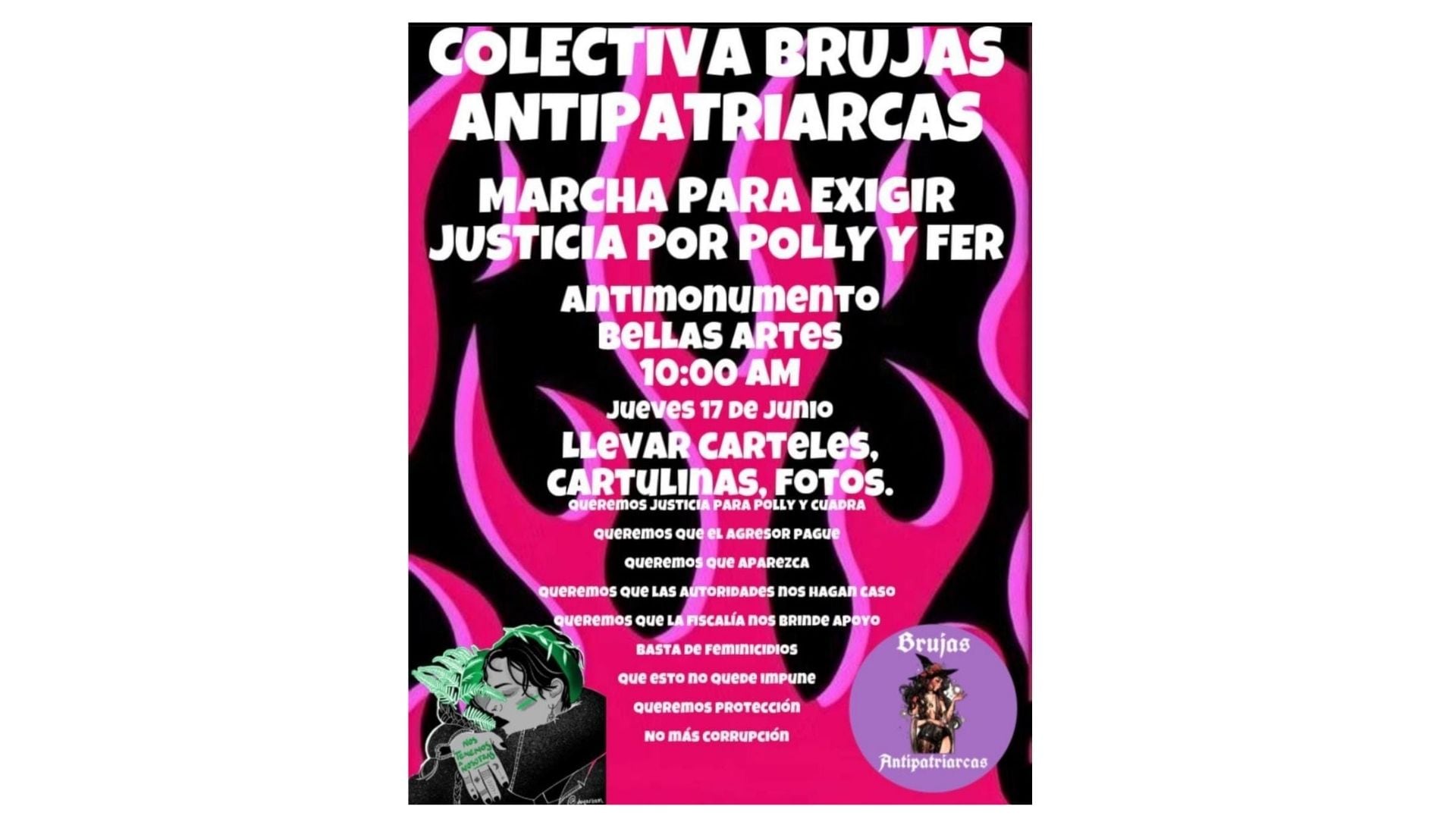 Convocatoria marcha por Fer y Polly