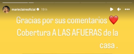 Marie Claire Harp aclara que transmisión de Julián Figueroa fue a fuera de la casa.