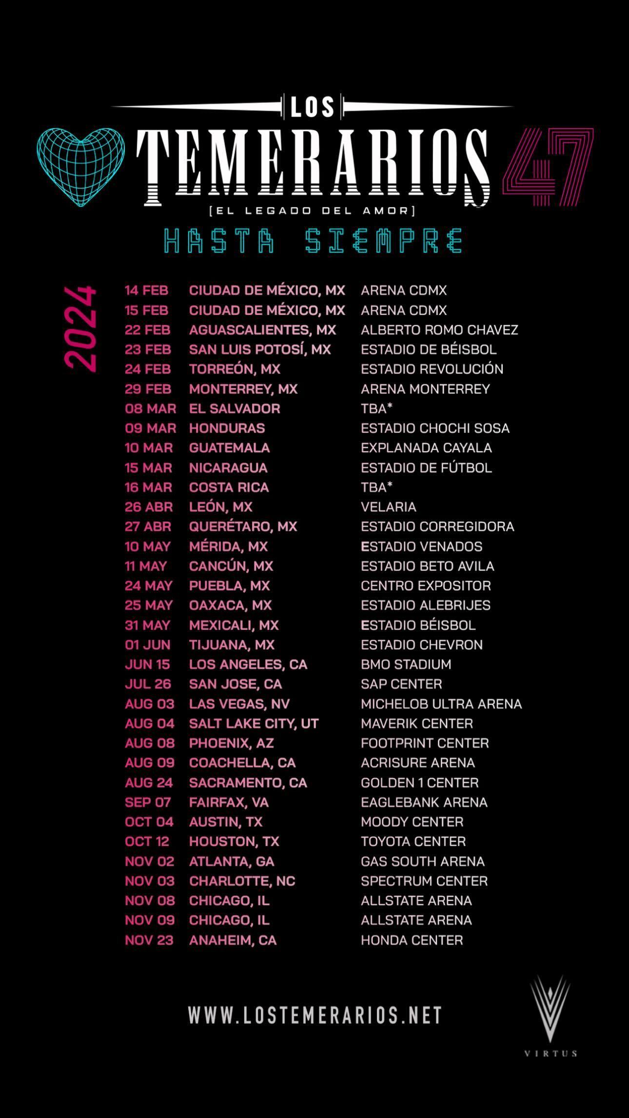 Los Temerarios en México: Fecha de conciertos y precio de boletos para su gira del adiós “Hasta Siempre”