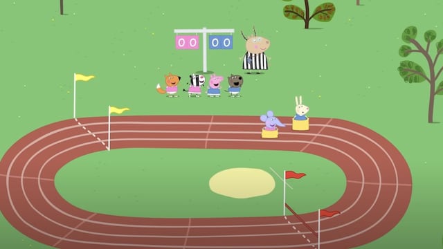 Día de deportes en la guardería de Peppa Pig