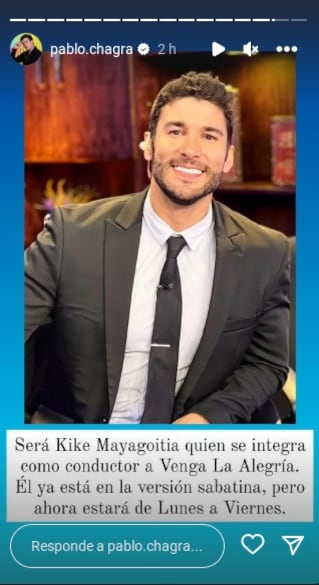 Enrique Mayagoitia estará toda la semana en venga la Alegría