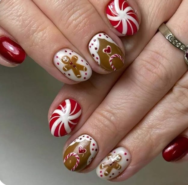 Uñas de Navidad en tendencia