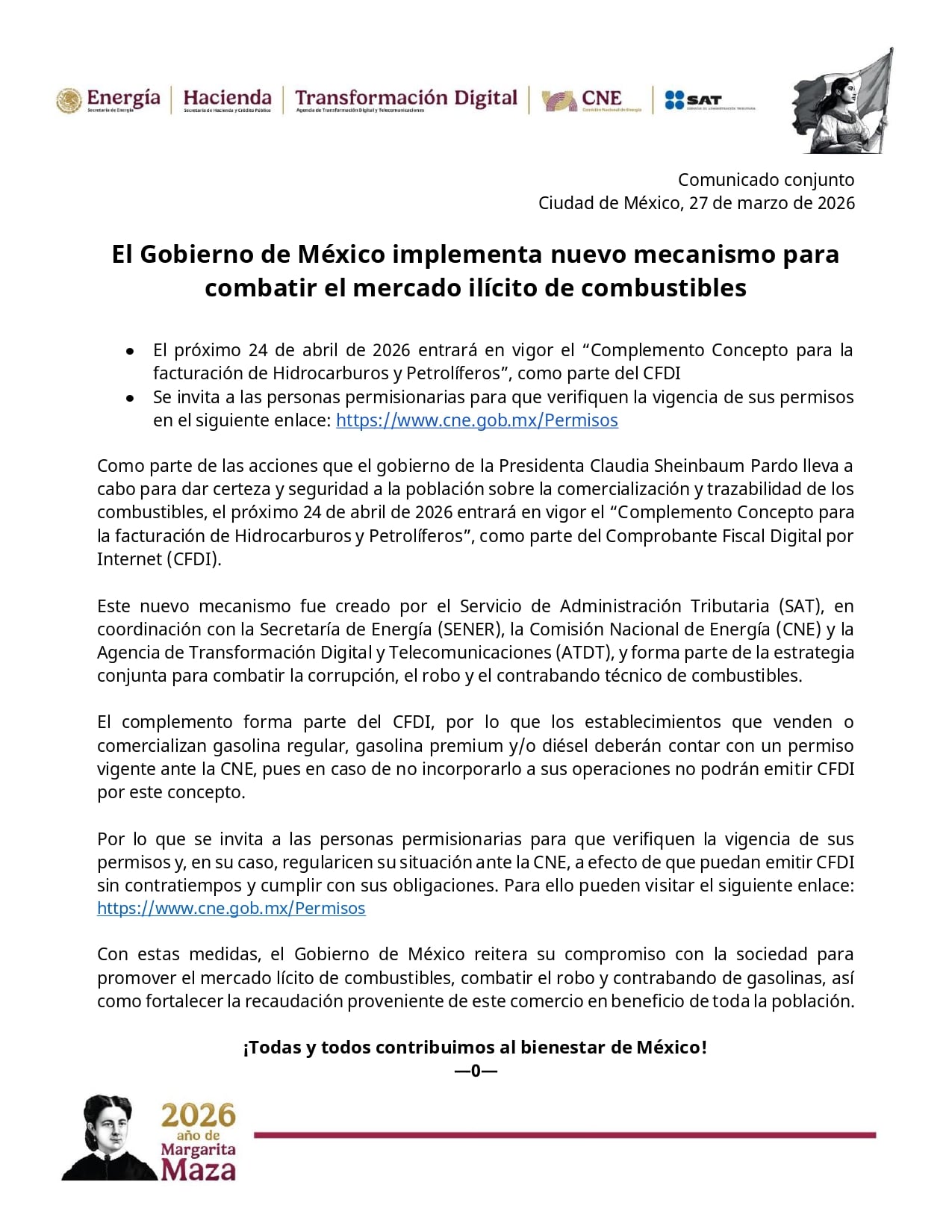 Nuevo mecanismo contra huachicol entra en vigor en abril de 2026