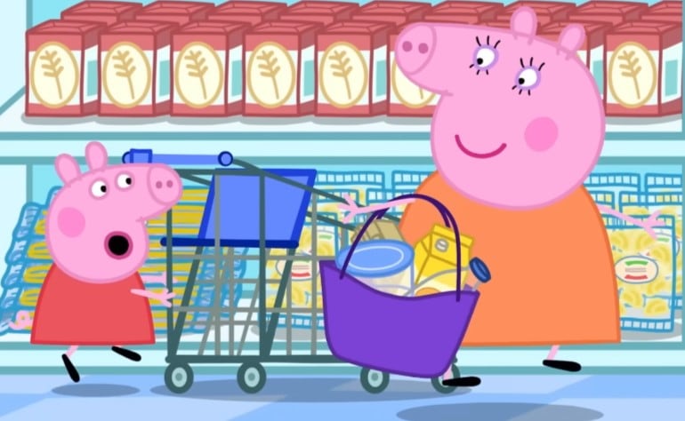 33 minutos de Peppa Pig de compras en el supermercado