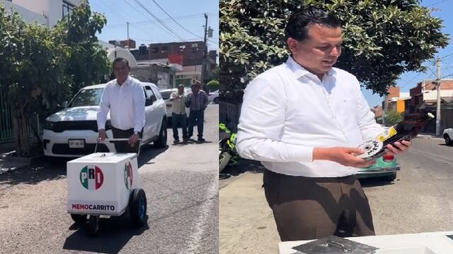 Guillermo Valencia, dirigente del PRI en Michoacán, regaló caguamas por el Día del Albañil