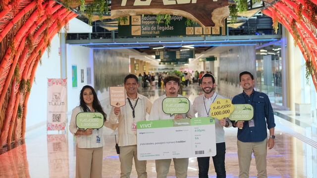 Pasajero un millón en el Aeropuerto de Tulum de Quintana Roo