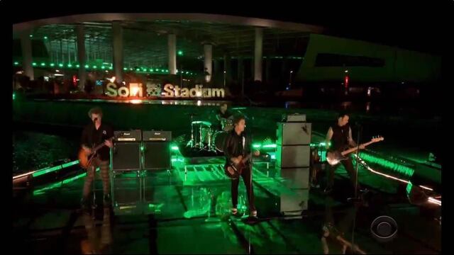 Green Day en concierto previo al Super Bowl 2021