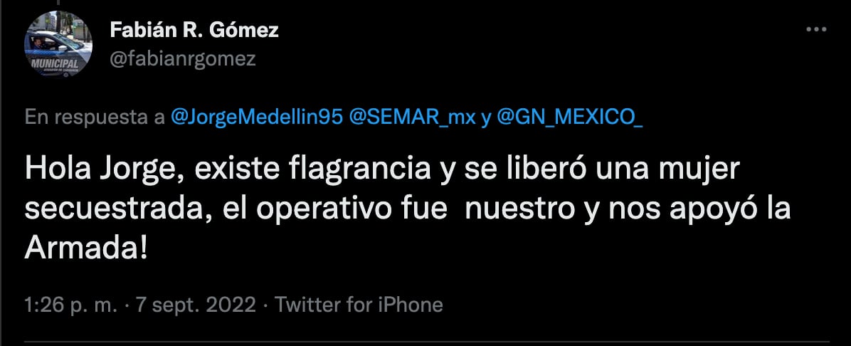 Secretaría de Marina revisó autos en Periférico para localizar a mujer secuestrada
