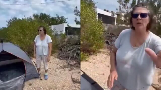 VIDEO: Canadiense arroja huevos a familia que acampaba en playa de Santa Clara, Yucatán