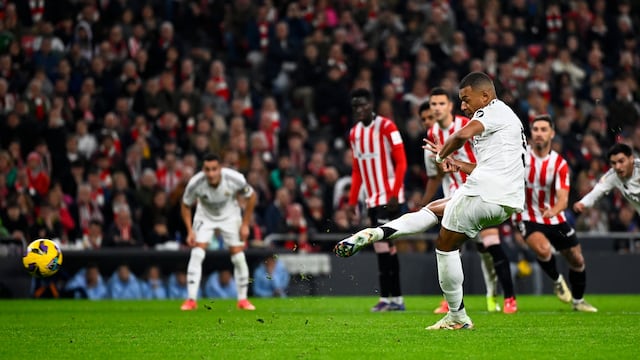 Kylian Mbappé con el Real Madrid.
