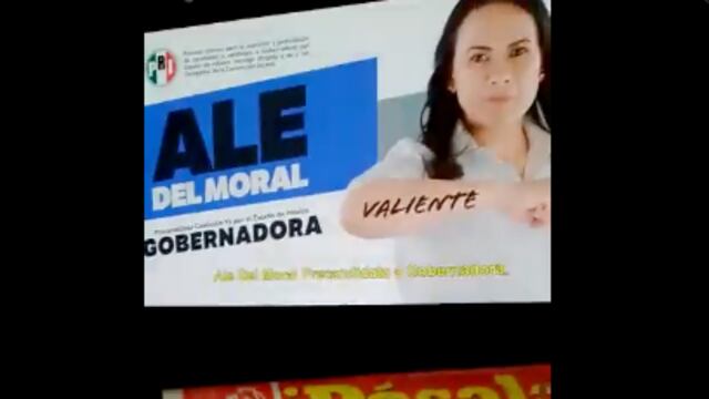 Denuncian que Alejandra del Moral mantiene anuncios en cines a pesar del periodo de precampaña
