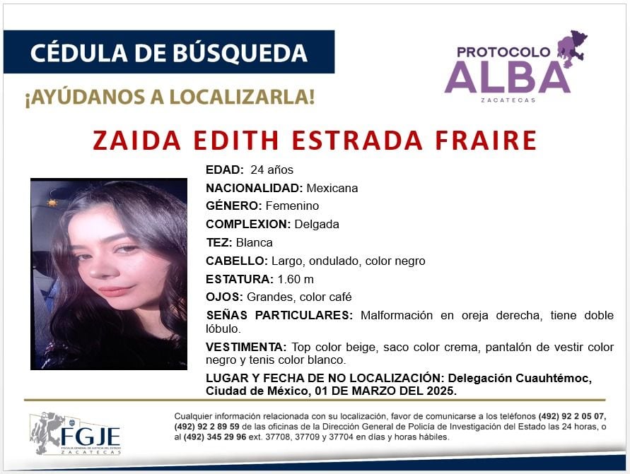 ¿Qué le pasó a Zaida Edith Estrada Fraire?