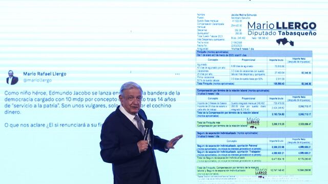 AMLO exhibe finiquito de 10 millones de pesos de Edmundo Jacobo en el INE