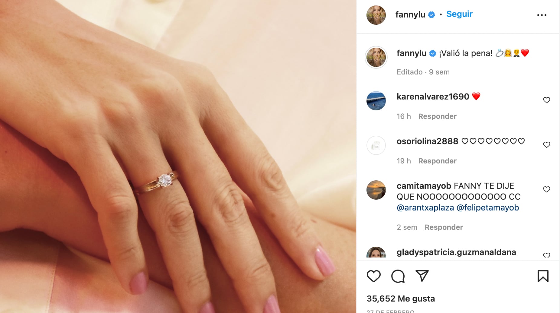 Fanny Lu se compromete