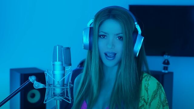 Shakira en la sesión con Bizarrap.