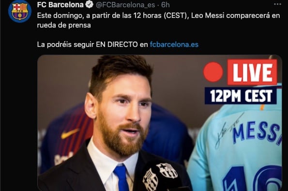 Lionel Messi hablará en conferencia de prensa
