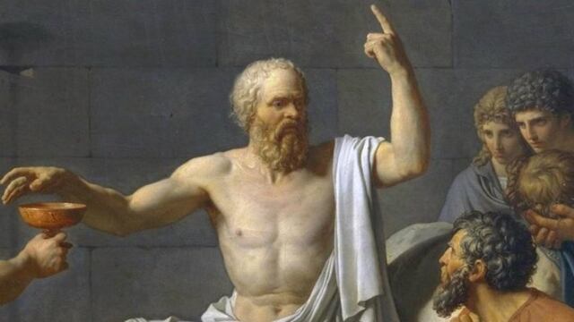 Sócrates antes de tomar la cicuta.