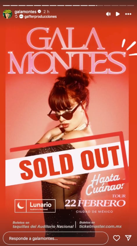 Gala Montes hace sold out en el Lunario.