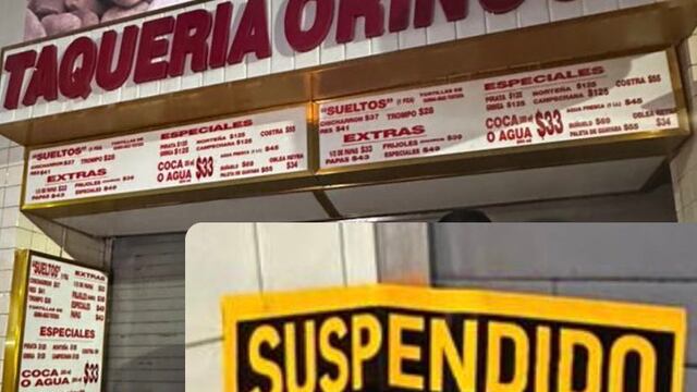 Suspenden Taquería Orinoco