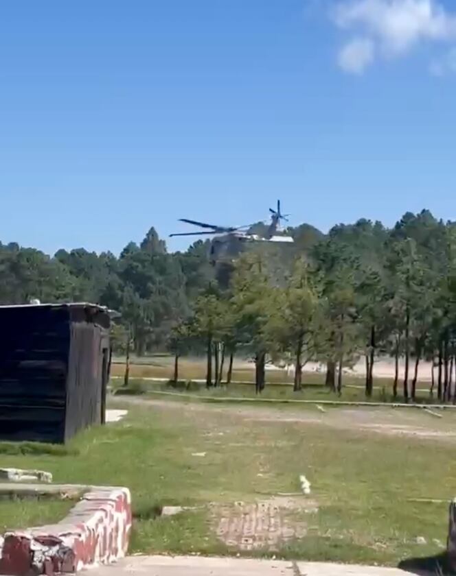 Helicóptero militar aterriza de emergencia en Durango