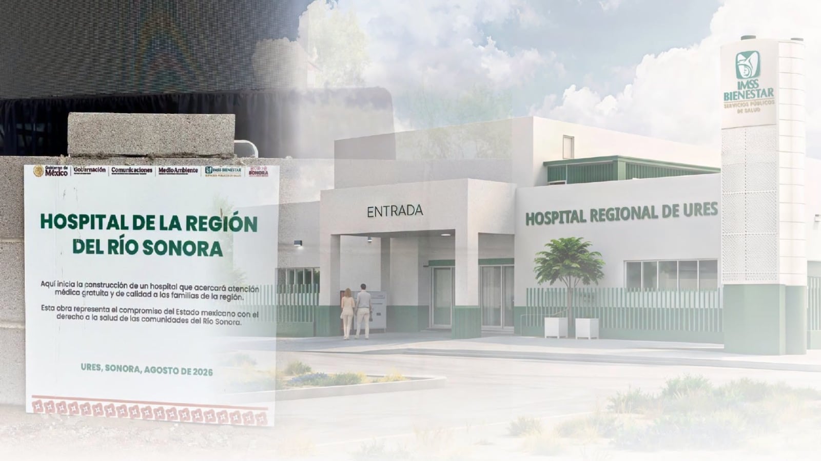 Hospital IMSS-Bienestar de Ures inicia construcción; beneficiará a 60 mil habitantantes del Río Sonora