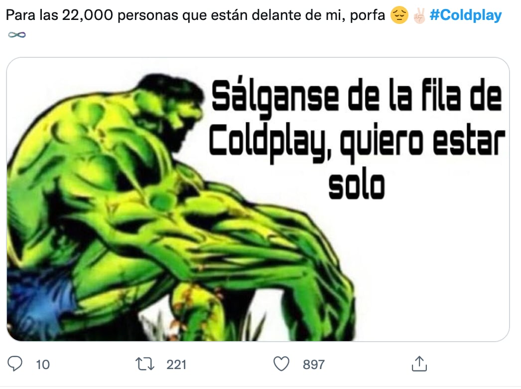 Memes sobre la venta de boletos para el concierto de Coldplay