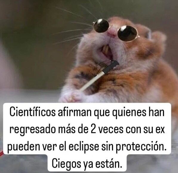Memes de ojos rojos por el eclipse