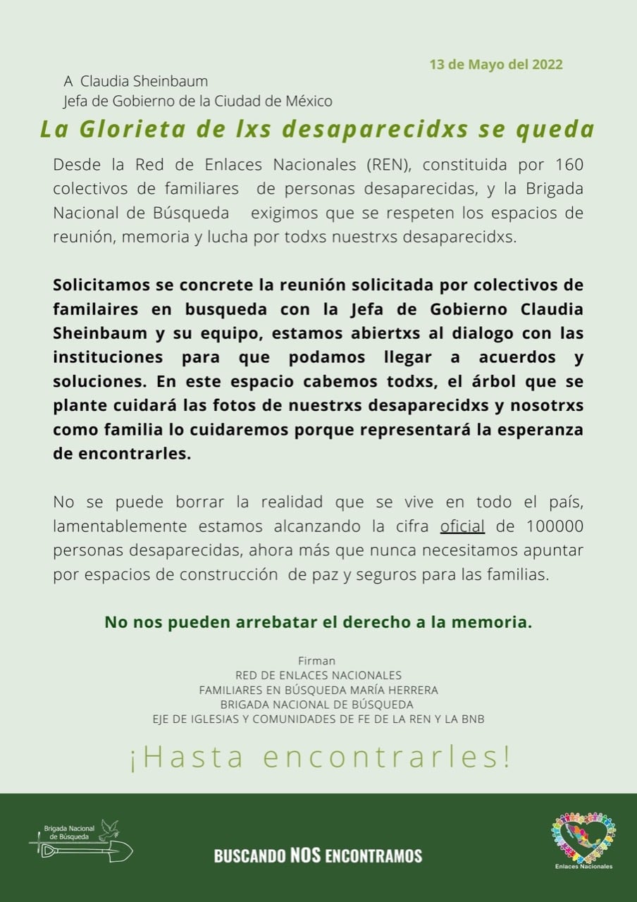 Comunicado de la Red de Enlaces Nacionales