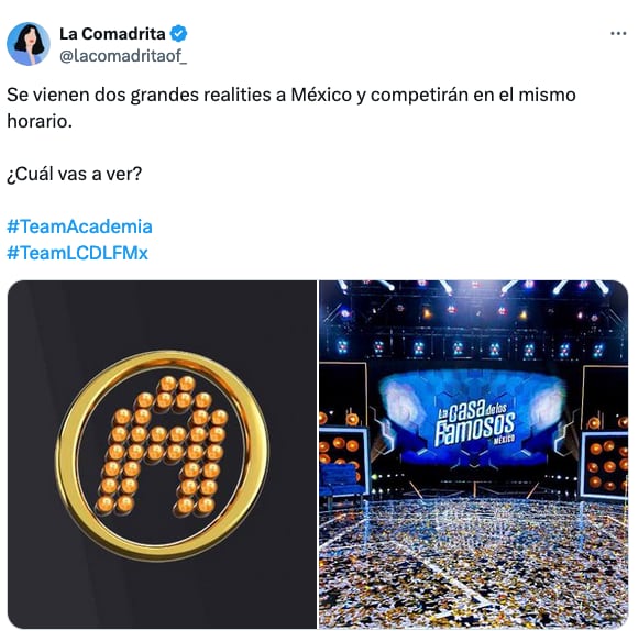 La Academia 2024 y La Casa de los Famosos México 2024 competirían en el mismo horario.