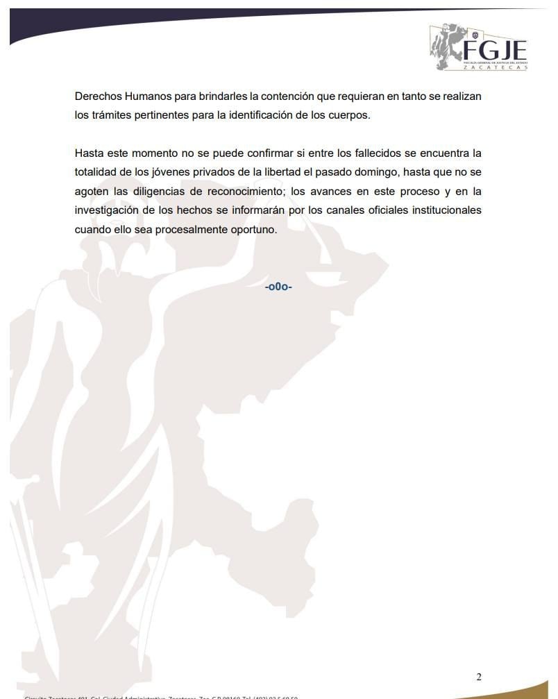 Zacatecas: Jóvenes secuestrados fueron encontrados muertos; sólo uno habría sobrevivido; Fiscalía dice que todavía no son identificados