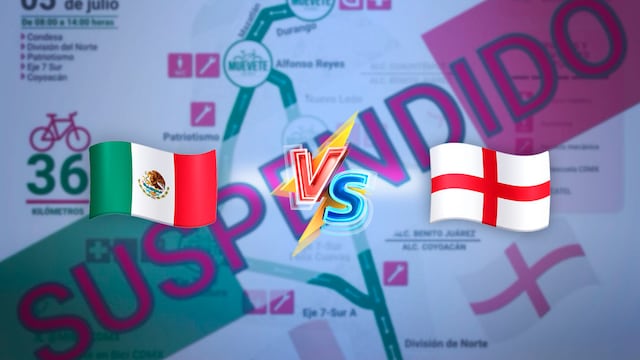 El México vs Inglaterra obliga a suspender el Paseo Dominical del 5 de julio