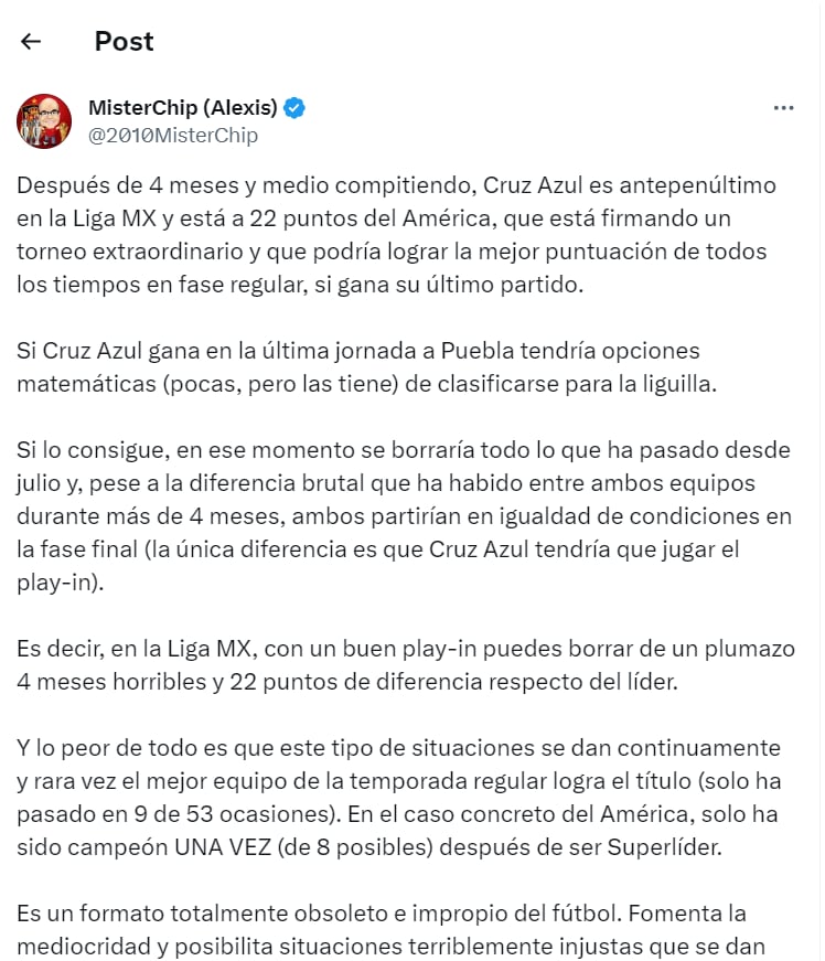 MisterChip destroza a la Liga MX