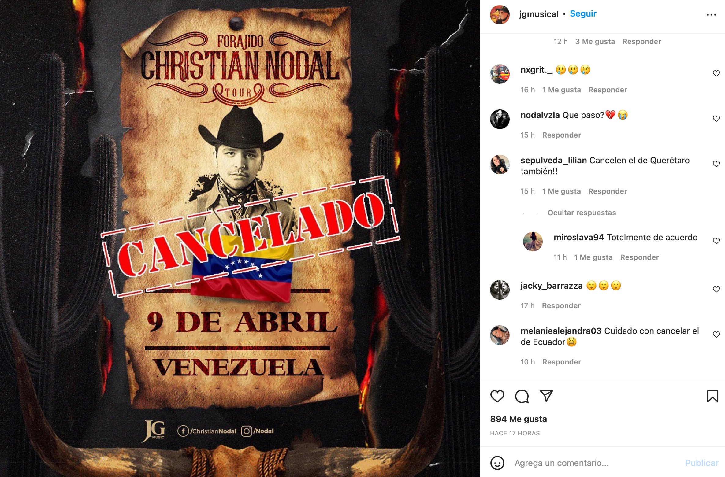 Le piden a Christian Nodal cancelar su concierto en el Estadio Corregidora