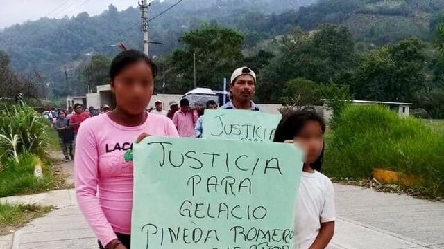 Protesta por homicidio de Gelacio Pineda