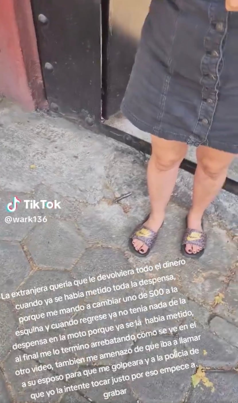 Lady Despensa se niega a pagar productos a repartidor de Rappi