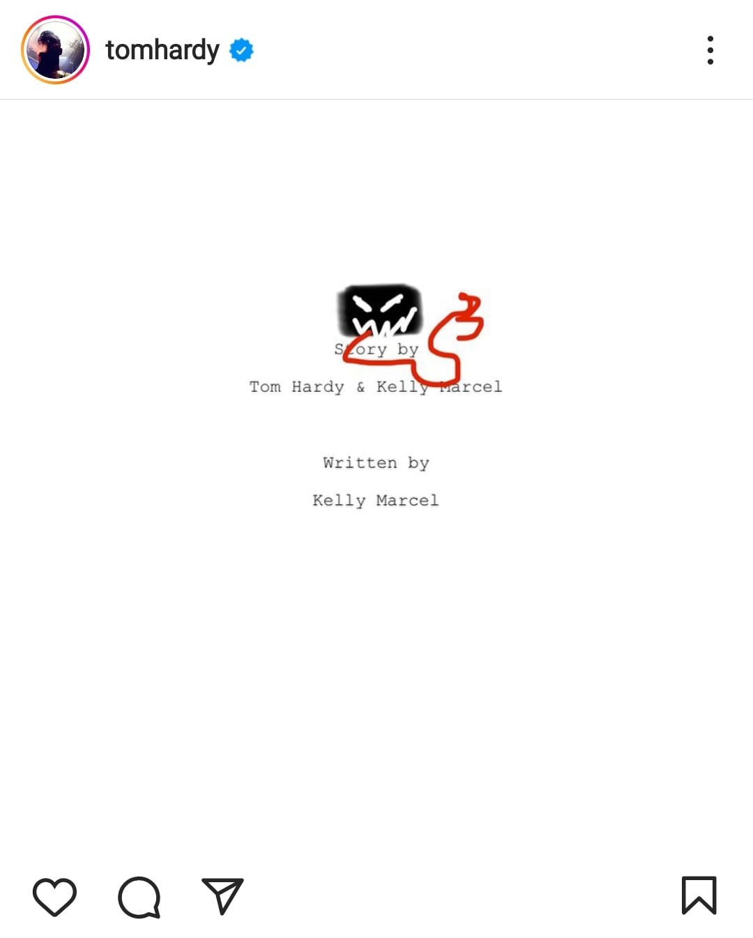 Tom Hardy revela el guion para 'Venom 3'