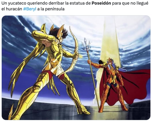 Los memes de la llegada de Beryl en México culpan a Poseidón