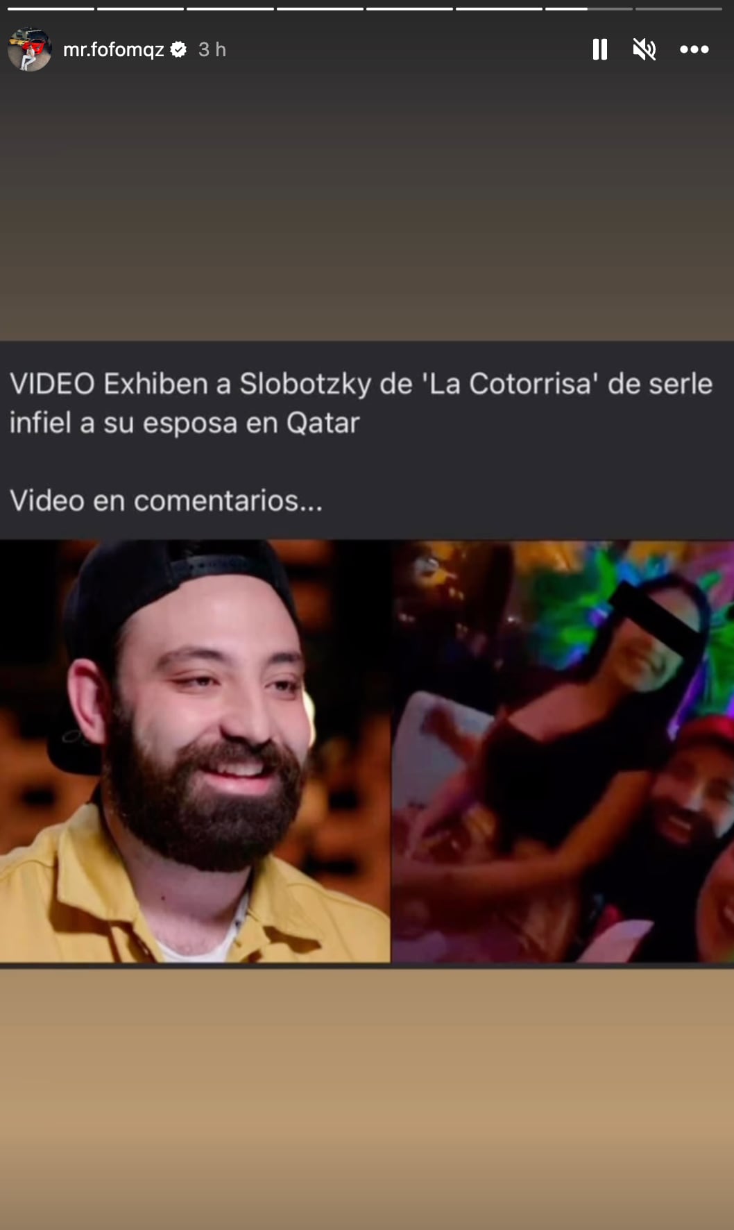 Fofo Márquez compartiendo el rumor de Slobotzky