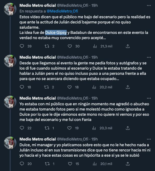 Medio Metro original tiene una versión diferente de lo que ocurrió con Sonido Pirata