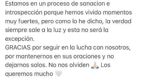 Daniela Parra dedica mensaje a su papá, Héctor Parra