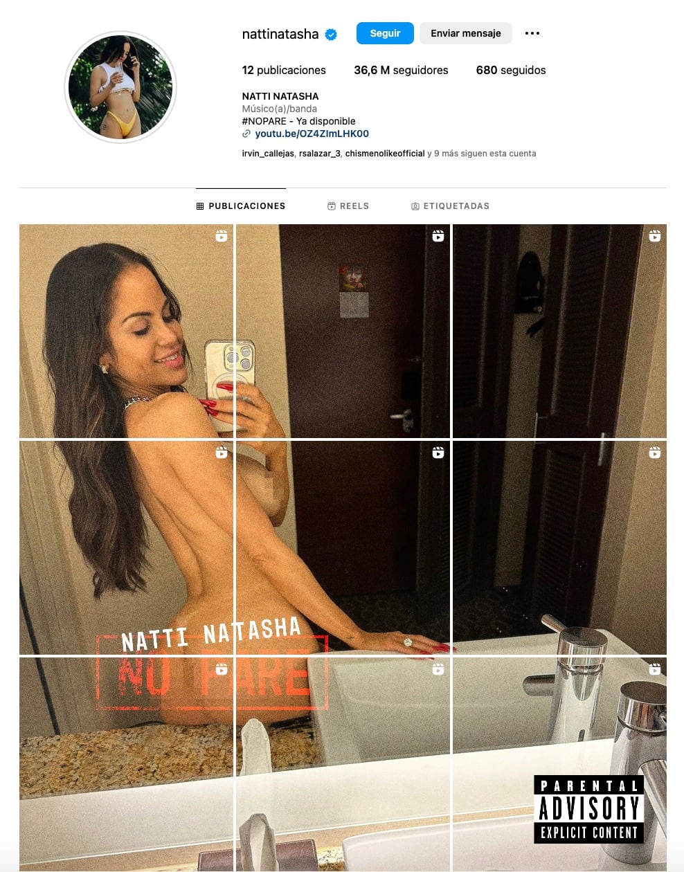Natti Natasha, desnudo