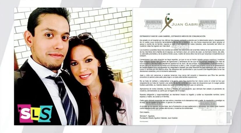 Simona Aguilera envía comunicado
