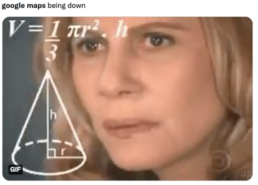 Memes sobre la caída de Google Maps